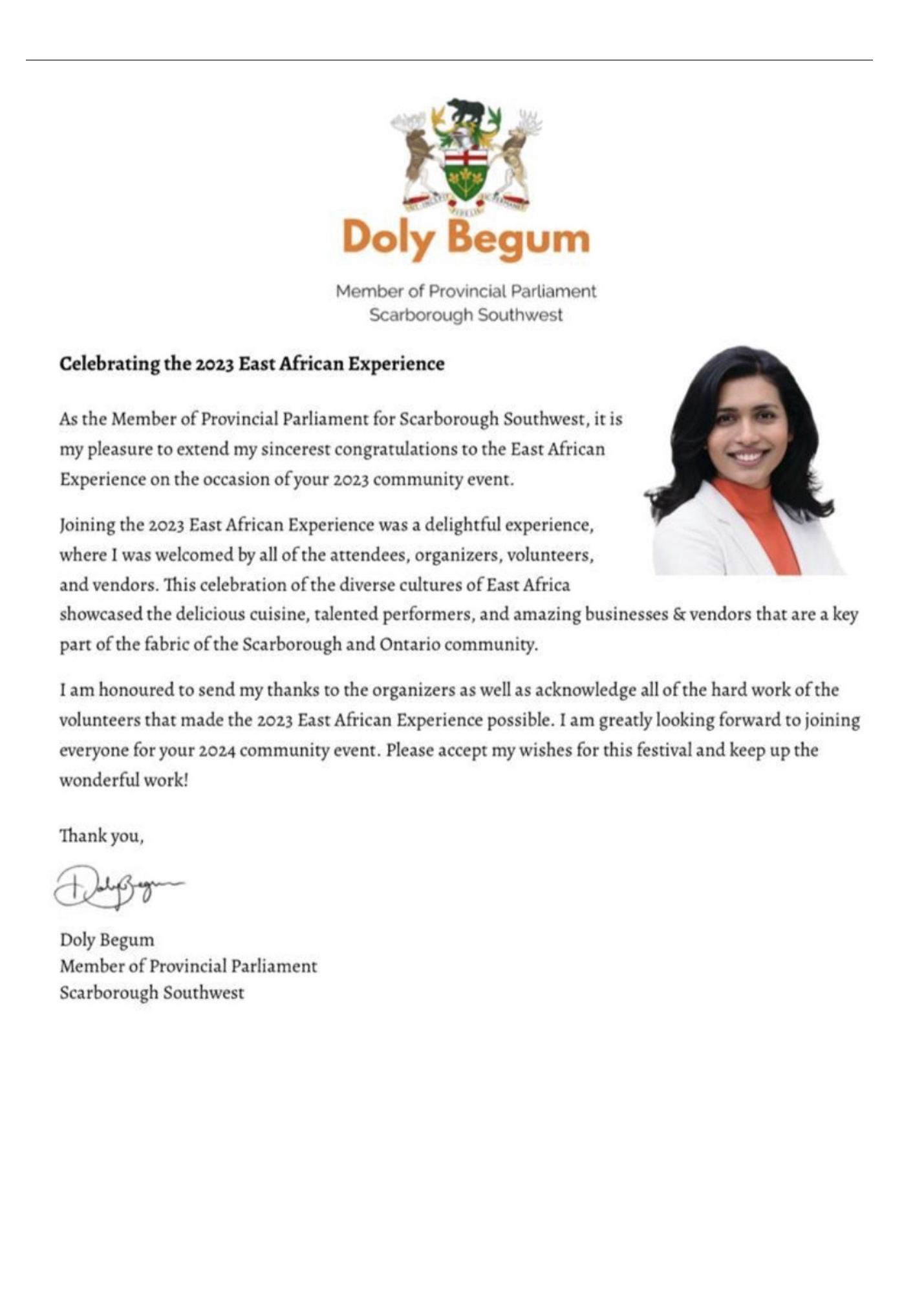 MPP Doly Begum
